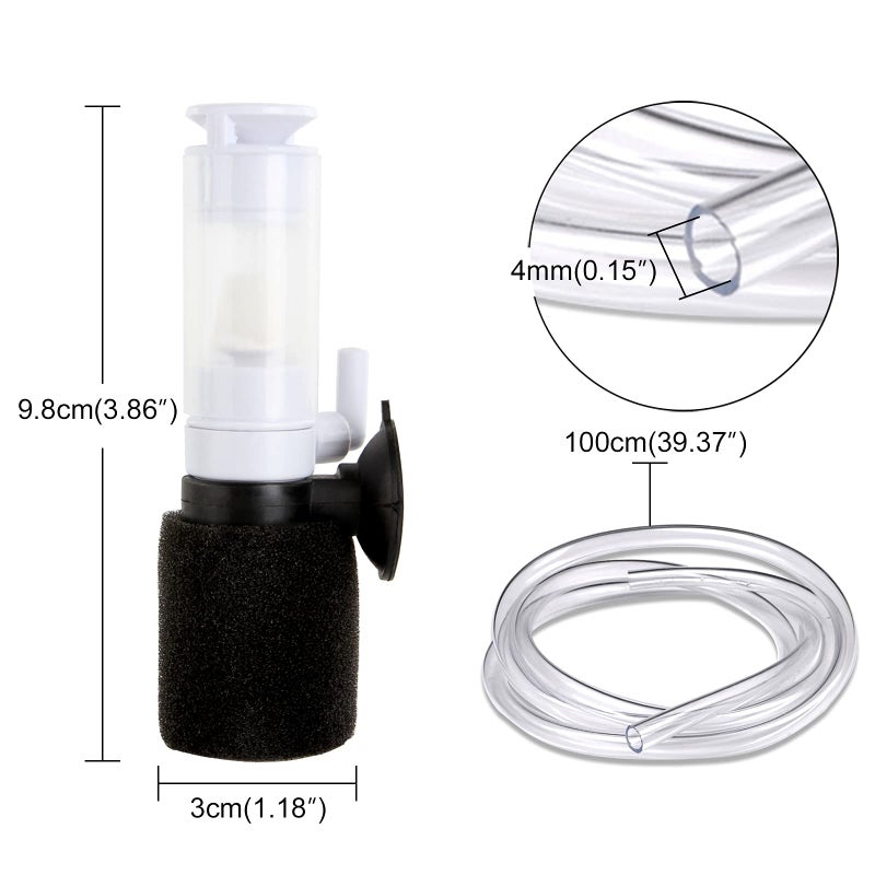 WEAVERBIRD Mini Sponge Fish Filter Ultra Quiet 3-in-1 Filtration System Air Pump Filter for Small Fish Tank - Image 2